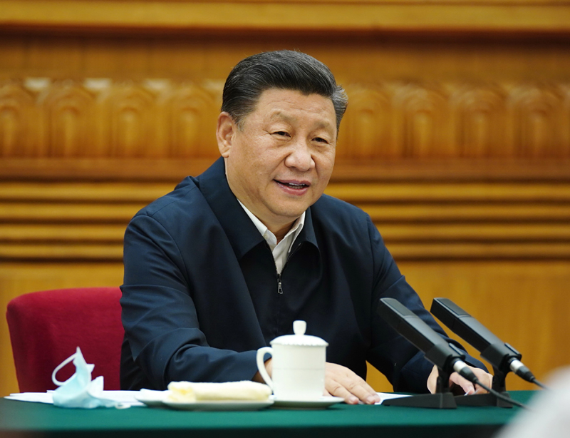 7月21日，中共中央總書記、國家主席、中央軍委主席習近平在京主持召開企業家座談會并發表重要講話。新華社記者 鞠鵬 攝
